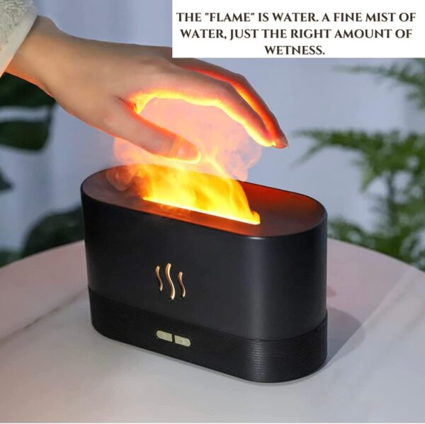 Flame Air Diffuser, Humidifier, Portable-Noiseless Aroma Diffuser for Home, Office or Yoga - Image 3