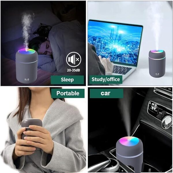 Portable Diffuser USB Humidifier | LED Lights two Functions | Colorful Cool Mini Humidifier, Portable Air Humidifier Aroma Essential Oil Diffuser, USB Mist Sprayer Small Personal Humidifier for Car Home - Image 9