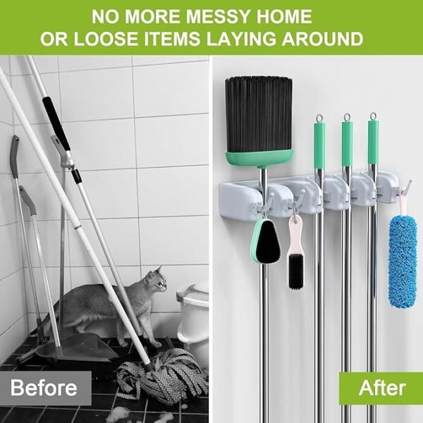 Mop and Broom Holder Wall Mount - Image 9