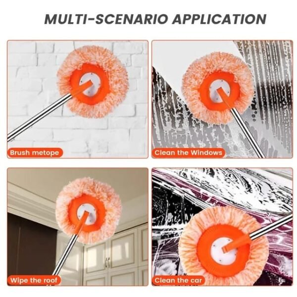 360° Rotatable Cleaning Mops Adjustable Multifunctional Sunflower Chenille Magic Mop Head