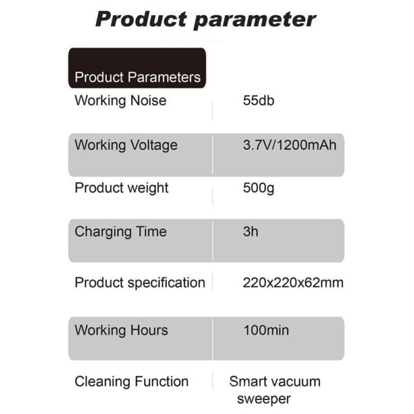 Smart Sweeping Robot | Wireless Vacuum Cleaner - Image 5