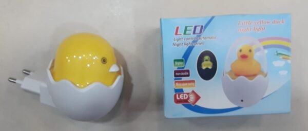 Cartoon Chick Night Light Mini Light Control LED Nursery Night Lamp For Kids Automatic Little Yellow Duck Night Light - Image 2