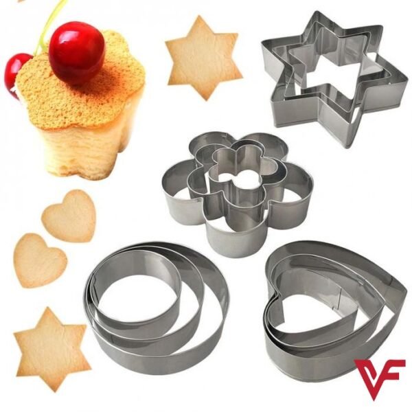 12 pcs Stainless Steel Cookie Cutters