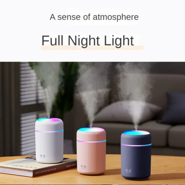 Portable Diffuser USB Humidifier | LED Lights two Functions | Colorful Cool Mini Humidifier, Portable Air Humidifier Aroma Essential Oil Diffuser, USB Mist Sprayer Small Personal Humidifier for Car Home - Image 7