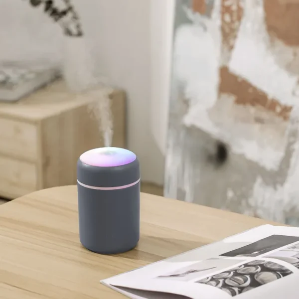 Portable Diffuser USB Humidifier | LED Lights two Functions | Colorful Cool Mini Humidifier, Portable Air Humidifier Aroma Essential Oil Diffuser, USB Mist Sprayer Small Personal Humidifier for Car Home